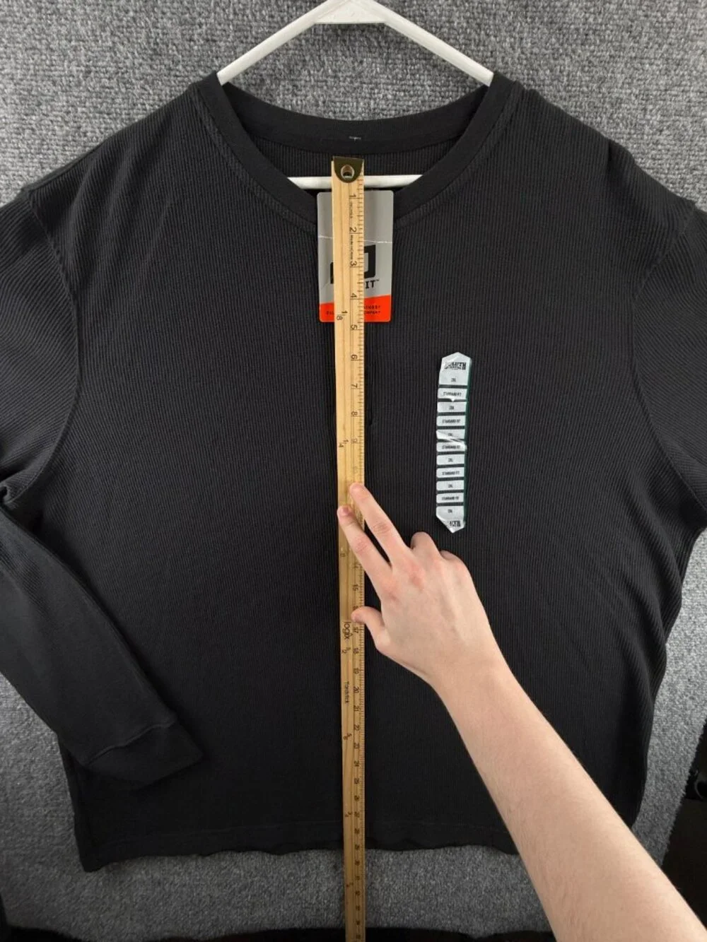 NWT 40 Grit Duluth Trading Thermal Shirt Men 2XL Black Waffle Knit Henley Adult